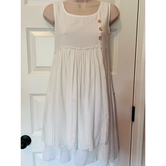 Sleeveless Dress, Size M (fits like a Small), Cream colored, NWT - Picture 1 of 9